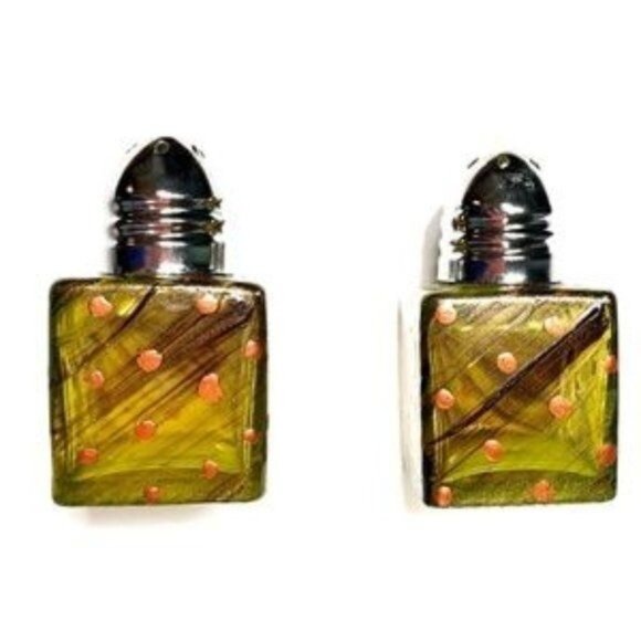Miniature Hand-Painted Salt & Pepper Shaker Pop Art Polka Dots - Picture 2 of 7